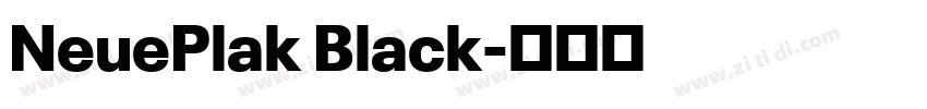 NeuePlak Black字体转换